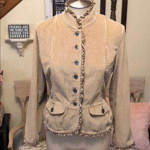 J Jill Velvet Corduroy Button Front Jacket